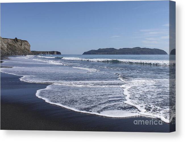 Mountains Canvas Print featuring the photograph Black Sand by Carolyn Brown