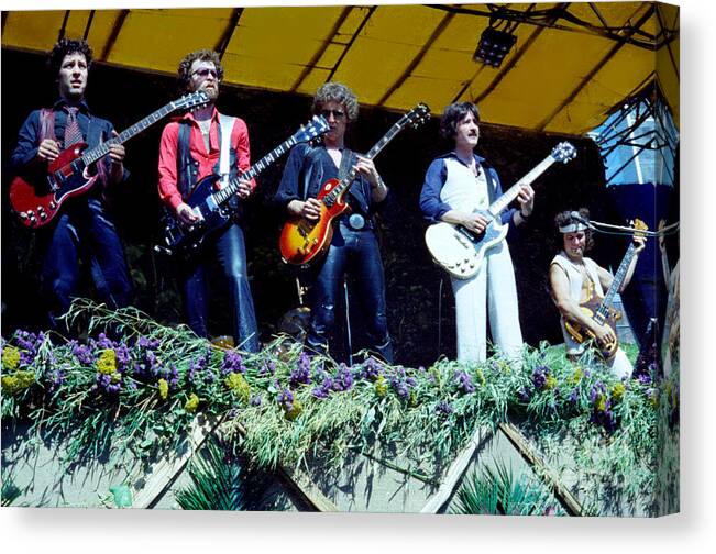 Concert Photos For Sale Canvas Print featuring the photograph Blue Oyster Cult - Oakland CA. 9-2-78 by Daniel Larsen