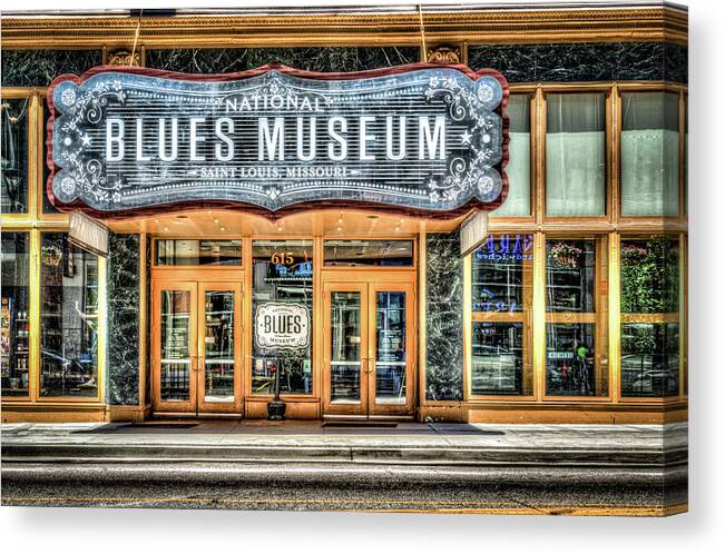 Stl Canvas Print featuring the photograph Blues Museum by Spencer McDonald