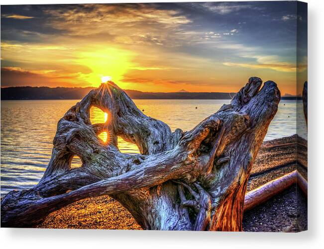 Camano Canvas Print featuring the photograph Camano Sunrise by Spencer McDonald