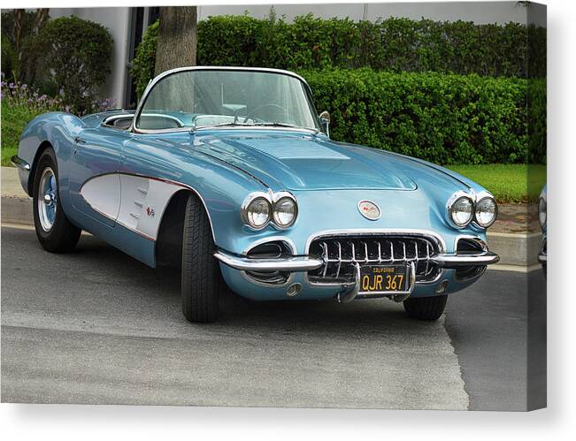 Chevy Canvas Print featuring the photograph Classic 58 Corvette by Bill Dutting