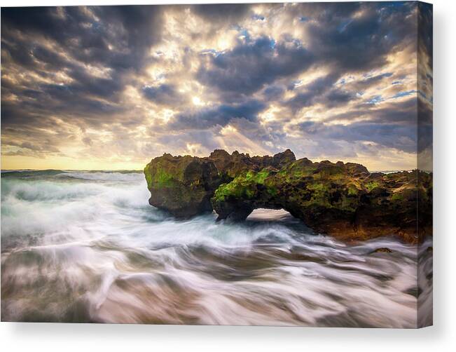 Florida Canvas Print featuring the photograph Coral Cove Jupiter Florida Seascape Beach Landscape Photography by Dave Allen