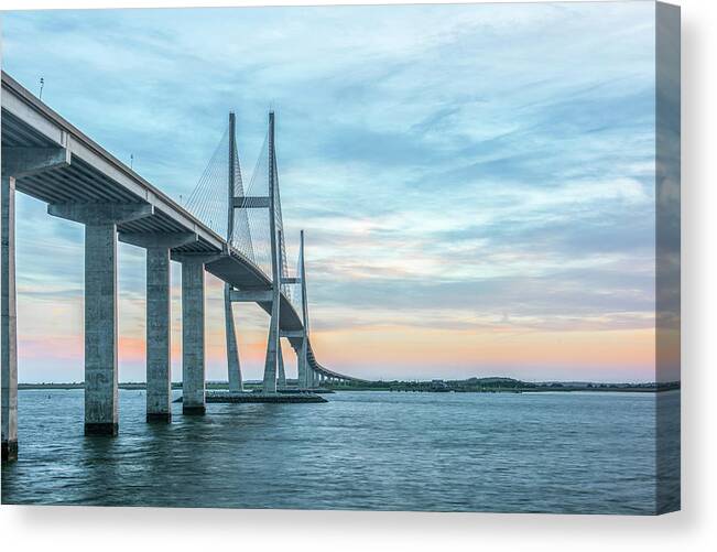 Art Canvas Print featuring the photograph Curves of the Bridge by Jon Glaser