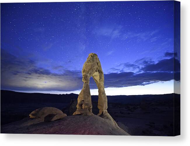Delicate Arch Canvas Print featuring the photograph Dream of Arches by Jon Glaser