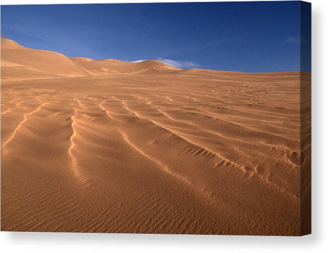 Great Sand Dunes National Monument Canvas Print featuring the photograph Dunes Reward.. by Al Swasey