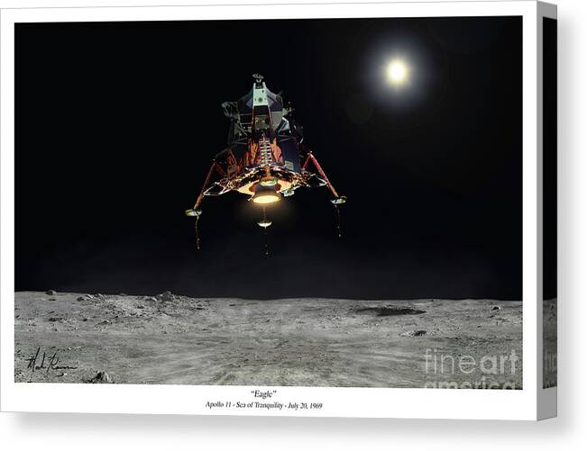 Apollo Canvas Print featuring the digital art Eagle by Mark Karvon