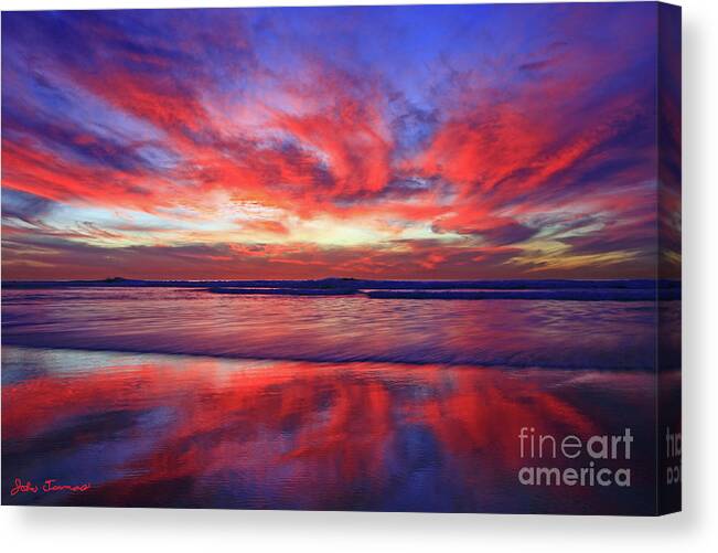 Landscapes Canvas Print featuring the photograph Moment by John F Tsumas