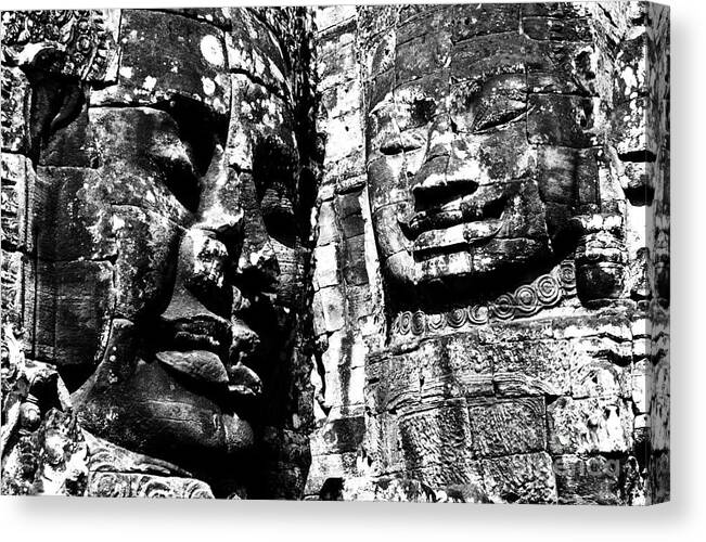 Cambodia Canvas Print featuring the photograph Face To Face by Stefano SmallBoy Tomassetti - Photodreamer