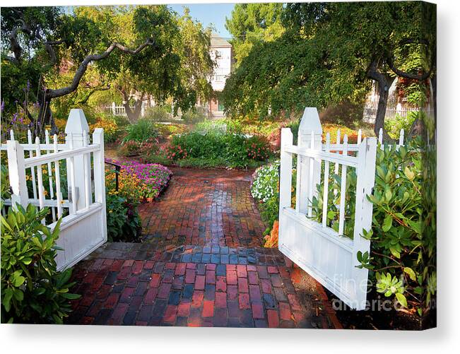 August Canvas Print featuring the photograph Garden Gate by Susan Cole Kelly