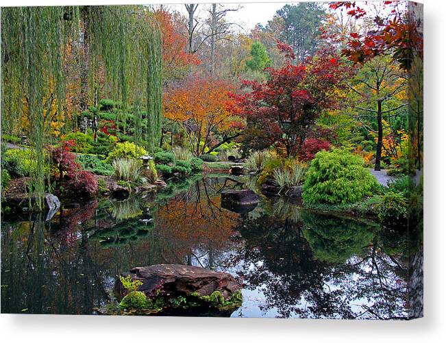 Japanese Gardens Canvas Print featuring the photograph Japanese Gardens 4 by Richard Krebs