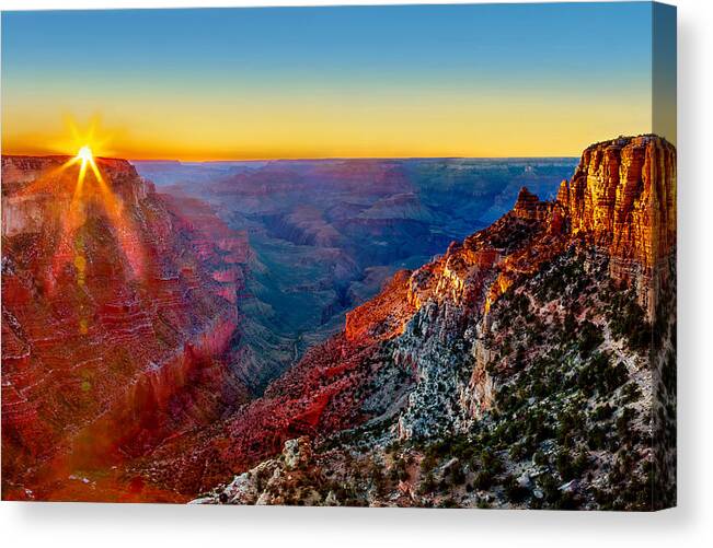 Grand Canyon Canvas Print featuring the photograph Grand Sunset by Az Jackson
