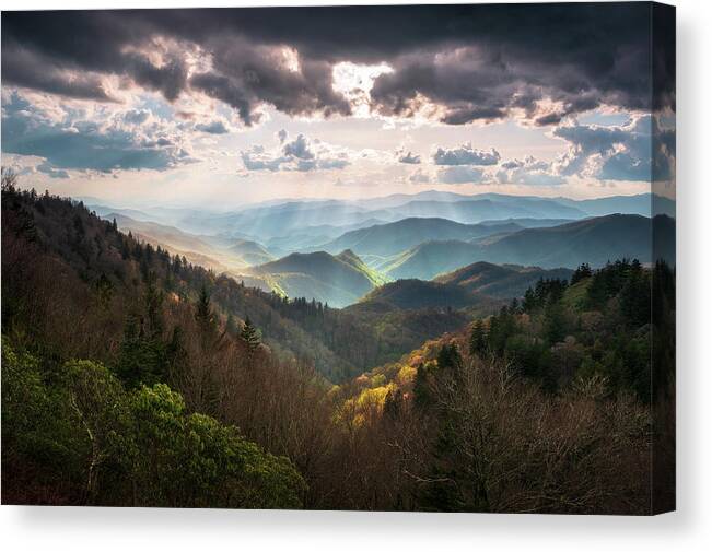 Great Smoky Mountains Canvas Print featuring the photograph Great Smoky Mountains National Park North Carolina Scenic Landscape by Dave Allen