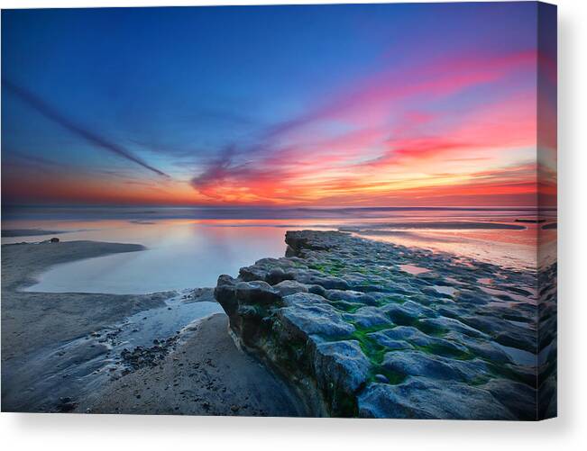 Sunset Canvas Print featuring the photograph Heaven and Earth by Larry Marshall