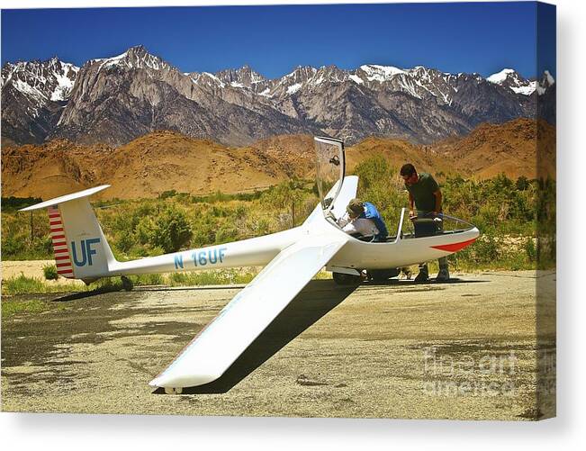 Transportation Canvas Print featuring the photograph I See the Parachute Where's the Engine by Gus McCrea