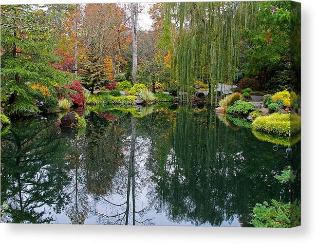 Japanese Canvas Print featuring the photograph Japanese Gardens 11 by Richard Krebs