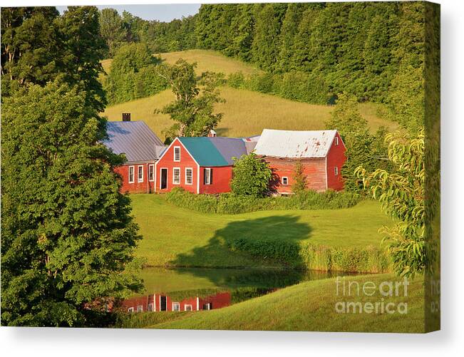 Agriculture Canvas Print featuring the photograph Jenne Farm Reflection by Susan Cole Kelly