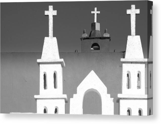 Crosses Canvas Print featuring the photograph Mexican Crosses.. by Al Swasey