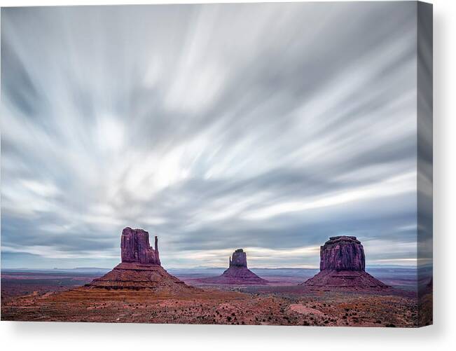 America Canvas Print featuring the photograph Morning in Monument Valley by Jon Glaser