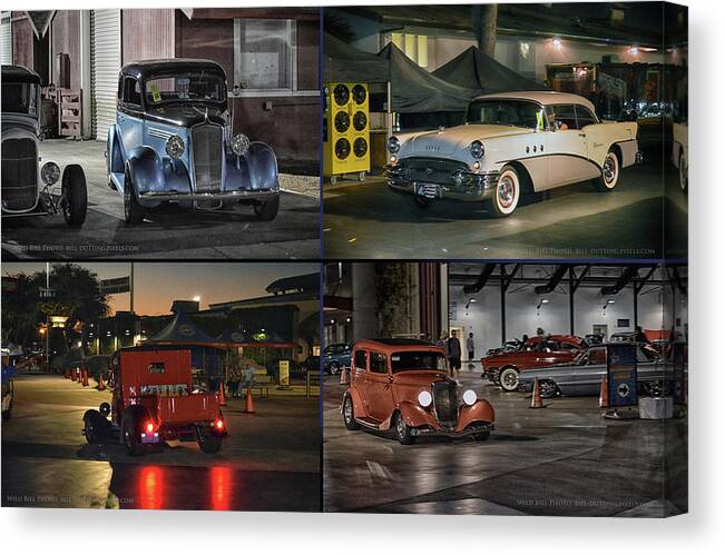 Collage Canvas Print featuring the photograph Nite Shots at Cure by Bill Dutting