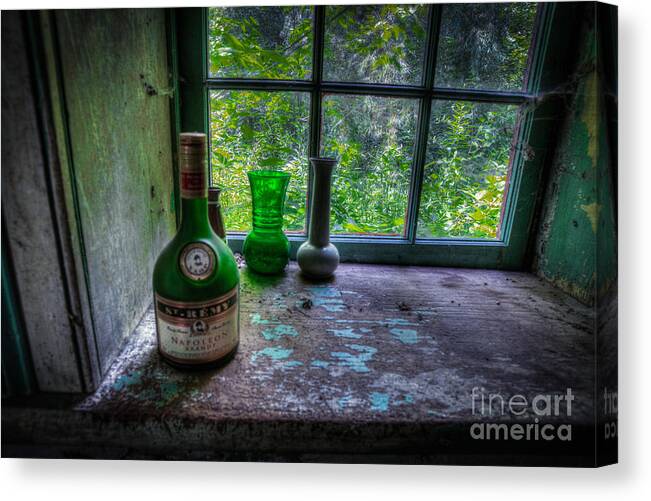 Abandoned Canvas Print featuring the photograph Patina in Green by Roger Monahan