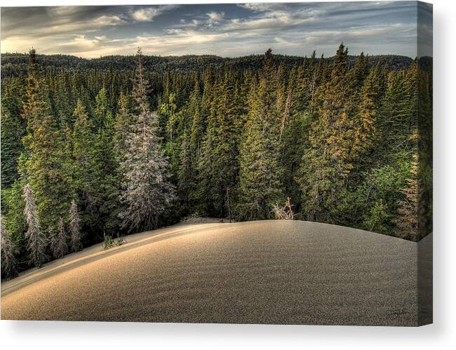 Lake Superior Canvas Print featuring the photograph Pic Dunes  by Doug Gibbons