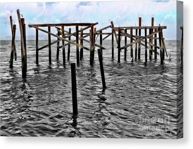  Canvas Print featuring the photograph Pier's End  by Blake Richards
