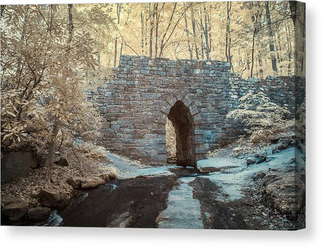 Greenville Canvas Print featuring the photograph Poinsett Bridge-IR-10 by Joye Ardyn Durham