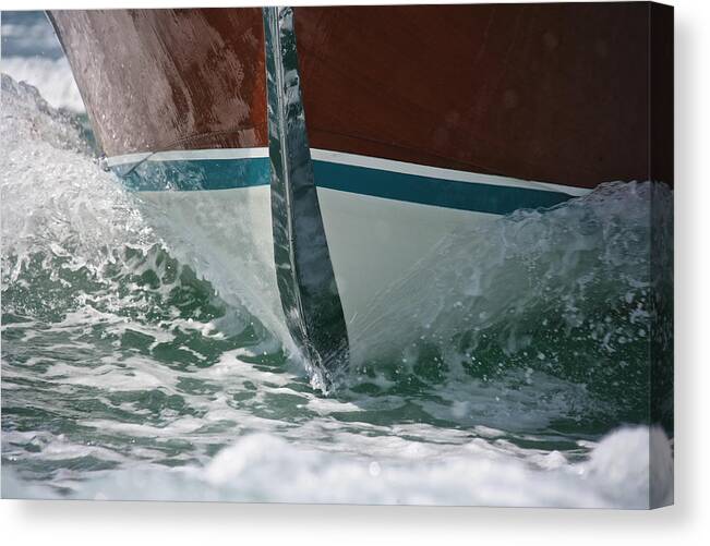 Riva Canvas Print featuring the photograph Riva Runabout by Steven Lapkin
