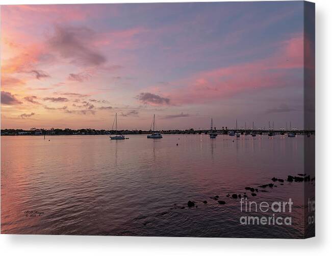 Sunrises Canvas Print featuring the photograph Saint Augustine, Florida's Matanzas River Sunrise by DB Hayes