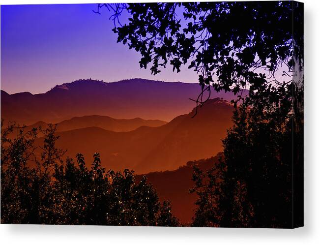 Mountains Canvas Print featuring the photograph San Marcos Pass by Joseph Hollingsworth