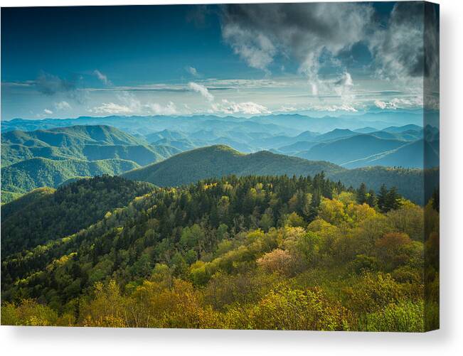 Asheville Canvas Print featuring the photograph Spring Peaks by Joye Ardyn Durham