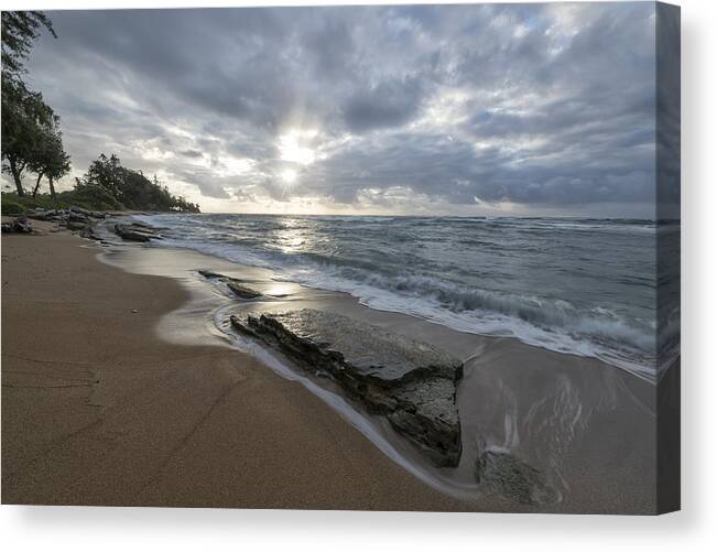 Anahola Canvas Print featuring the photograph Sun Star by Jon Glaser