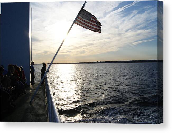 Boat Canvas Print featuring the photograph Sunset Cruise by Margie Avellino