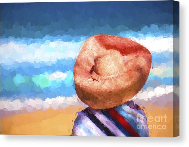 Avalon Beachl Canvas Print featuring the photograph The orange hat by Sheila Smart Fine Art Photography