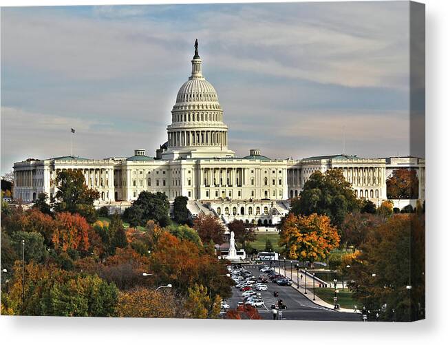 United States Capitol Canvas Print featuring the photograph United States Capitol - Washington, D.C. by Richard Krebs