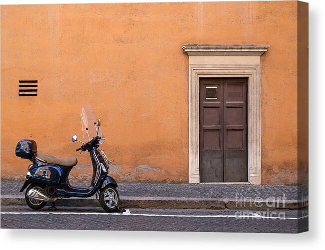 Rome Canvas Print featuring the photograph Vespa Roma by Richard Thomas