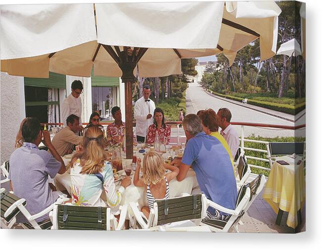 Child Canvas Print featuring the photograph Alfresco Dining by Slim Aarons