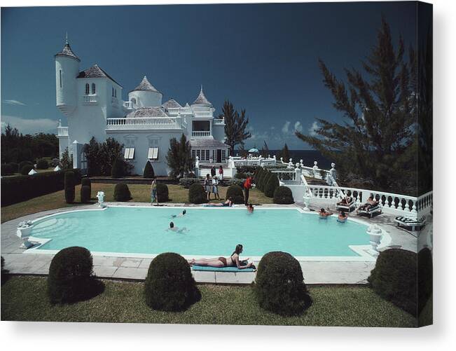 Port Antonio Canvas Print featuring the photograph Earl Levys Castle by Slim Aarons