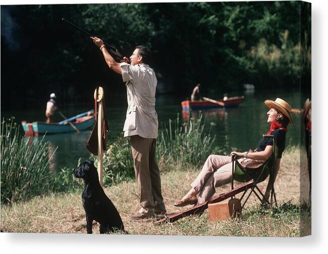 Working Animal Canvas Print featuring the photograph Good Shot Darling by Slim Aarons