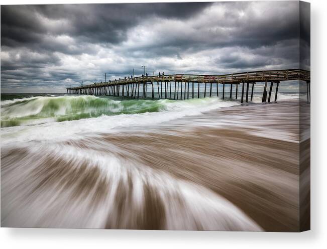Outer Banks Canvas Print featuring the photograph Outer Banks NC North Carolina Beach Seascape Photography OBX by Dave Allen