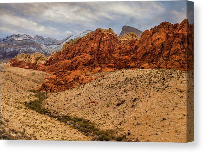 Las Vegas Nevada Canvas Print featuring the photograph Red Rock Canyon by Joe Granita