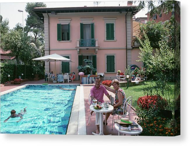 People Canvas Print featuring the photograph Sirio Maccioni by Slim Aarons
