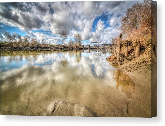 Snohomish Canvas Print featuring the photograph Snohomish River by Spencer McDonald