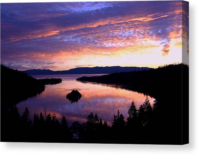 Lake Tahoe Canvas Print featuring the photograph Sunrise Serenity by Sean Sarsfield