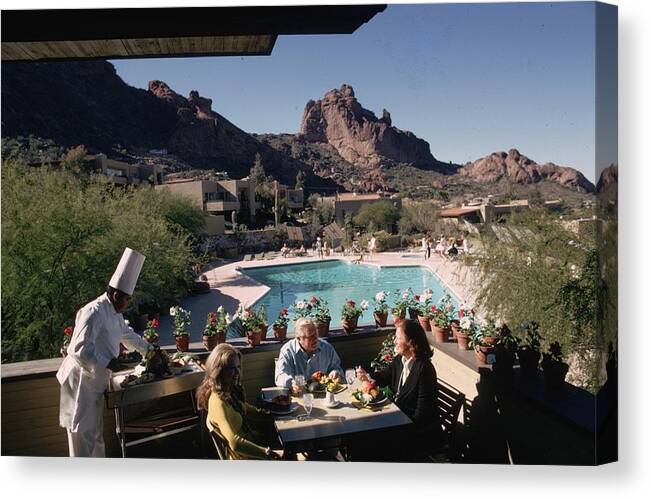Tennis Canvas Print featuring the photograph Tennis Ranch by Slim Aarons