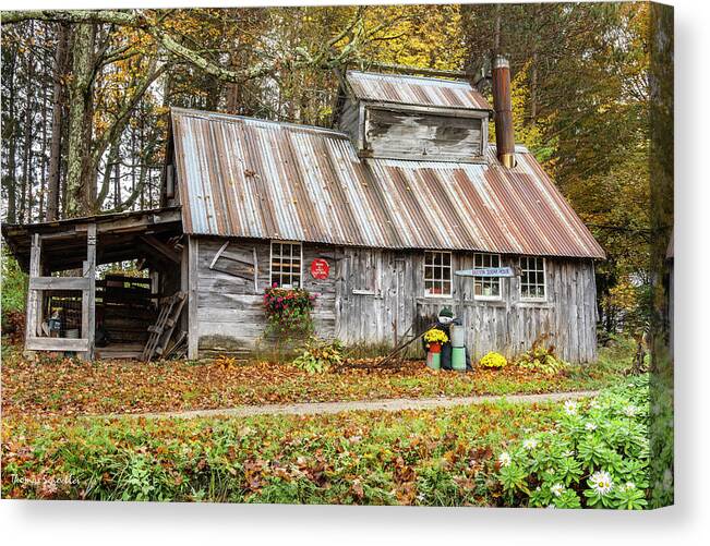 Vermont Canvas Print featuring the photograph The Dutton Sugar House by TS Photo