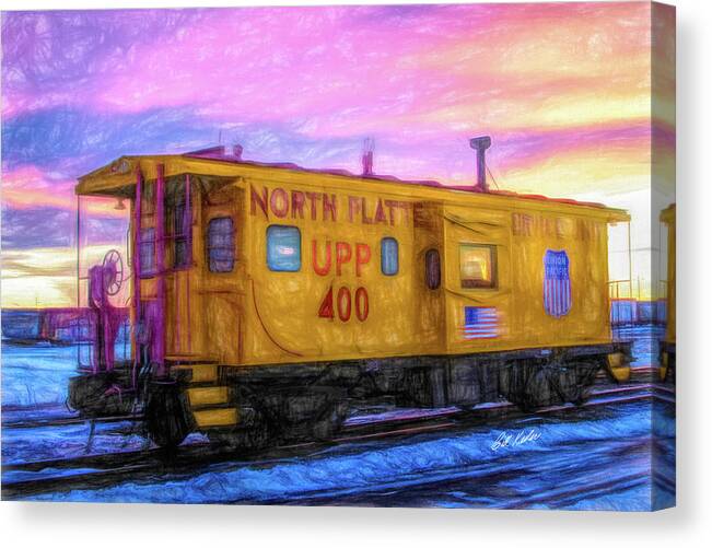Circa 2010 Canvas Print featuring the photograph UPP 400 - The Lonely Caboose by Bill Kesler