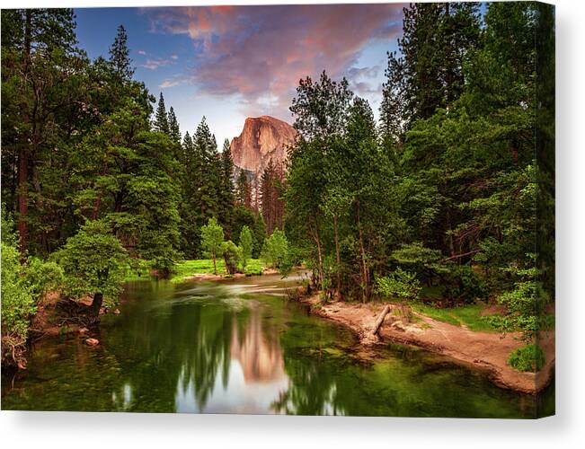 America Canvas Print featuring the photograph Yosemite Sunset - Single Image by ProPeak Photography