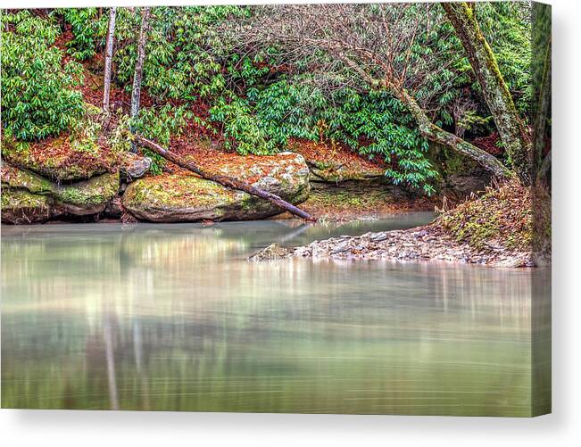 Creek Canvas Print featuring the photograph Around The Bend by Ed Newell