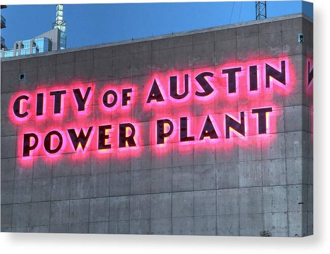 Power Plant Canvas Print featuring the photograph Austin Power by Rick Perkins